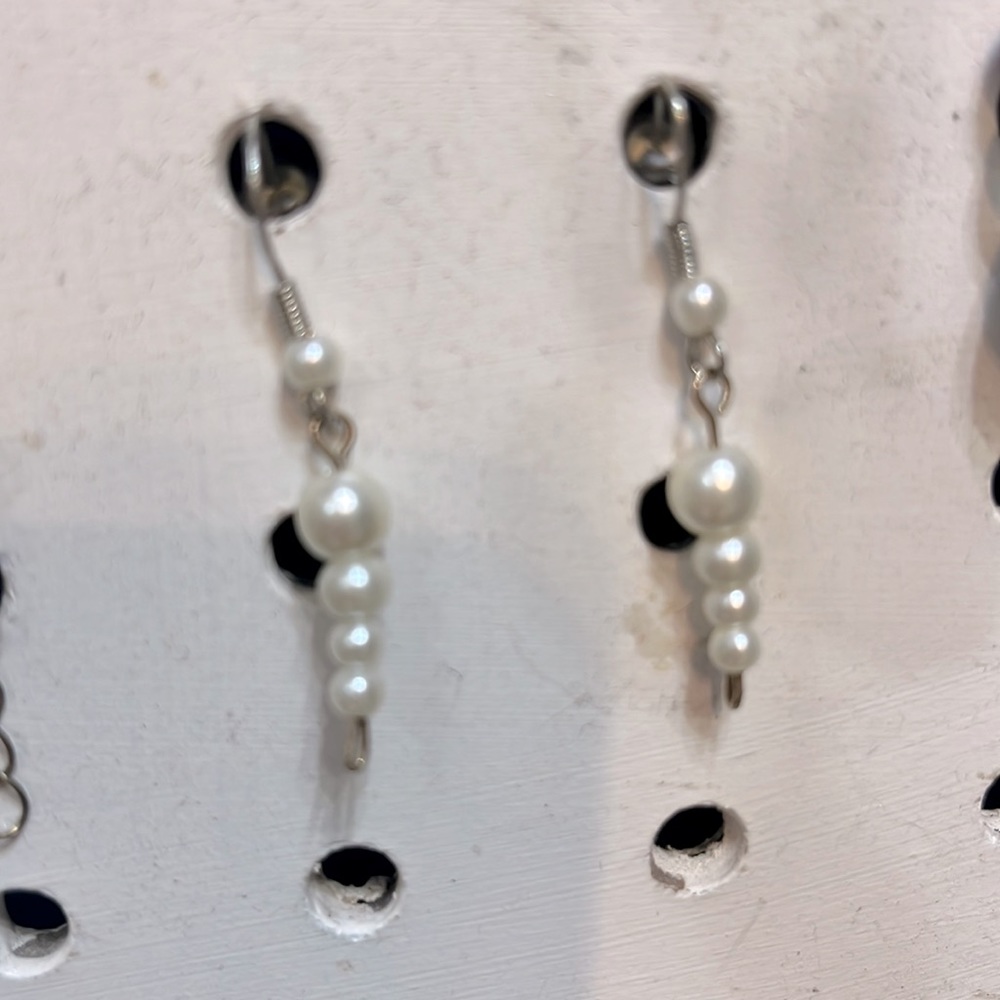 Beautiful faux pearl earrings